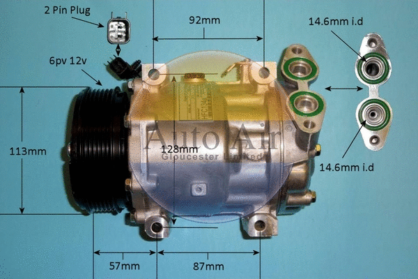Compresseur, climatisation AUTO AIR GLOUCESTER 14-0073p