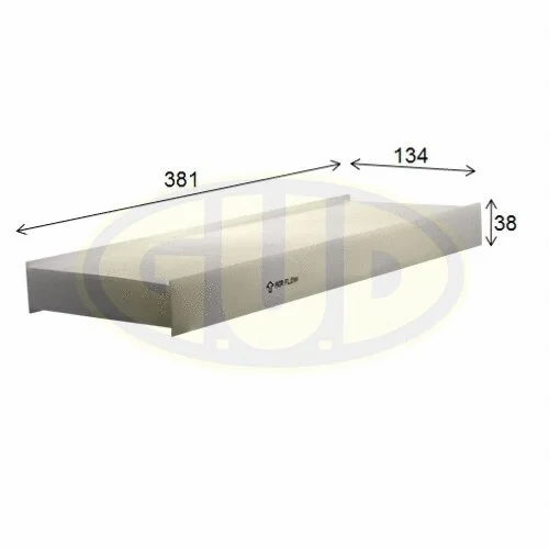 Filtre, air de l'habitacle G.U.D. GCF3869