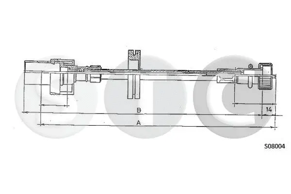 Câble flexible de commande de compteur STC T481733