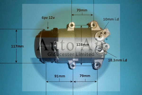 Compresseur, climatisation AUTO AIR GLOUCESTER 14-2091P