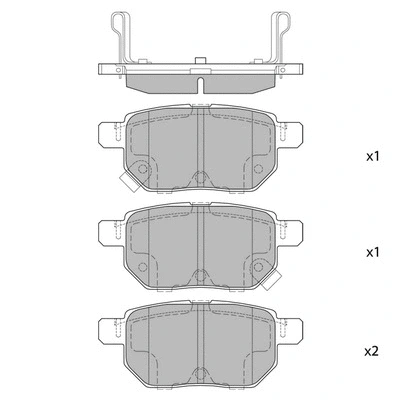 Kit de plaquettes de frein, frein à disque HAGEN GP2094H