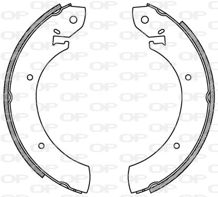 Jeu de mâchoires de frein OPEN PARTS BSA2130.00