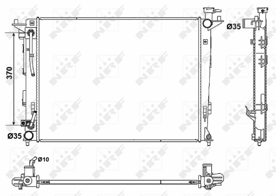 Radiateur, refroidissement du moteur NRF 53051