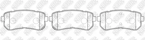 Kit de plaquettes de frein, frein à disque NiBK PN0436