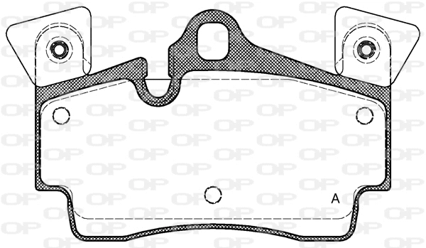 Kit de plaquettes de frein, frein à disque OPEN PARTS BPA0996.10