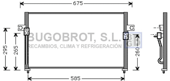 Condenseur, climatisation BUGOBROT 62-HY5058