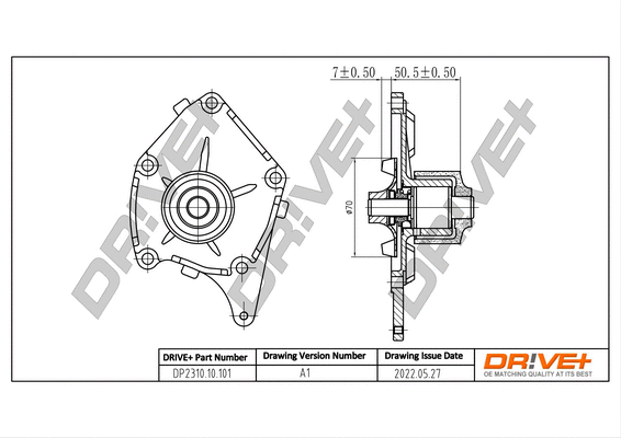 Pompe à eau, refroidissement du moteur Dr!ve+ DP2310.10.101
