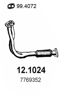 Tuyau d'échappement ASSO 12.1024