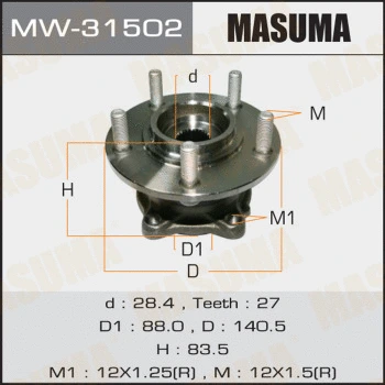 Kit de roulements de roue MASUMA MW-31502
