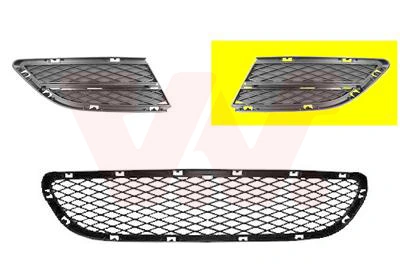 Grille de ventilation, pare-chocs VAN WEZEL 0667591
