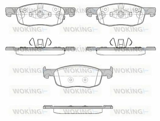 Kit de plaquettes de frein, frein à disque WOKING P18393.02