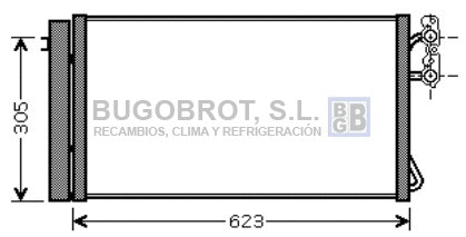 Condenseur, climatisation BUGOBROT 62-BW5296