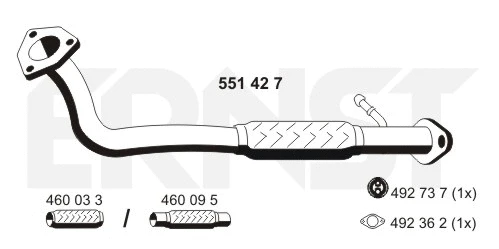 Tuyau d'échappement ERNST 551427