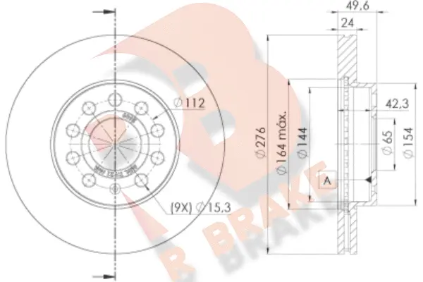 Disque de frein R BRAKE 78RBD26095