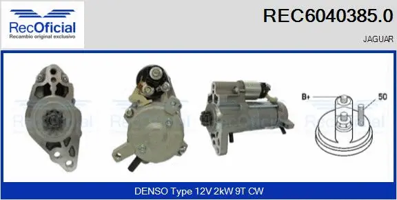Démarreur RECOFICIAL REC6040385.0