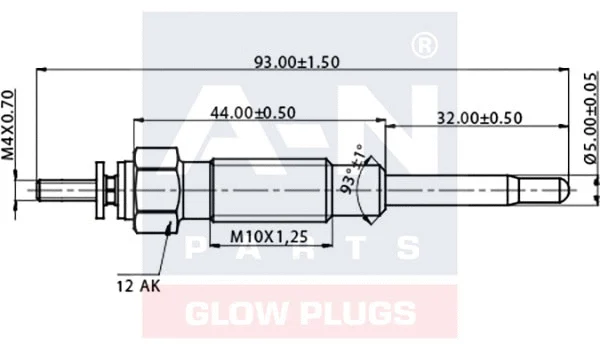 Bougie de préchauffage A-N PARTS A-N096001