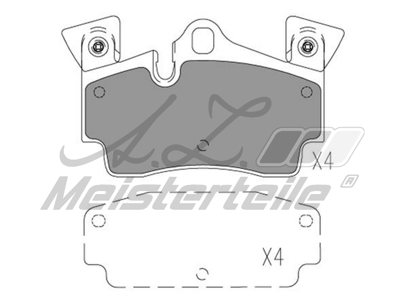 Kit de plaquettes de frein, frein à disque A.Z. Meisterteile AZMT-44-022-2189