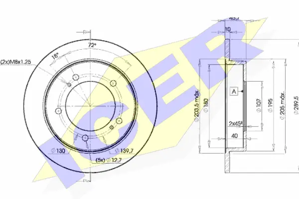 Disque de frein ICER 78BD6970-2
