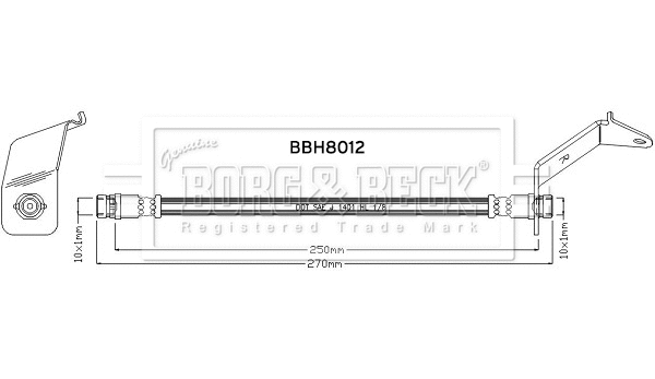 Flexible de frein BORG & BECK BBH8012