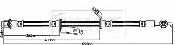 Flexible de frein BORG & BECK BBH7946