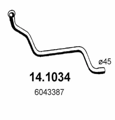 Tuyau d'échappement ASSO 14.1034