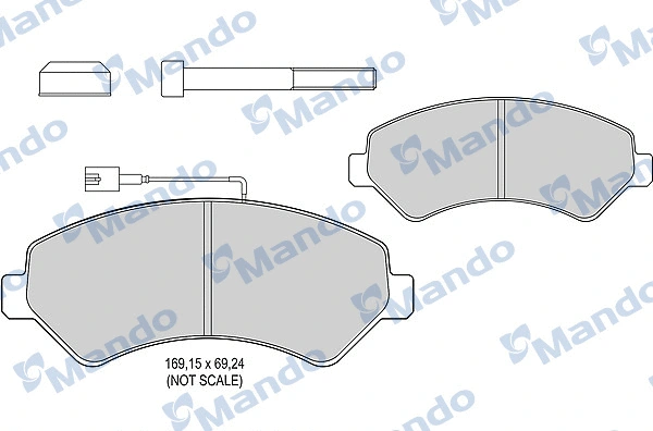 Kit de plaquettes de frein, frein à disque MANDO MBF015039