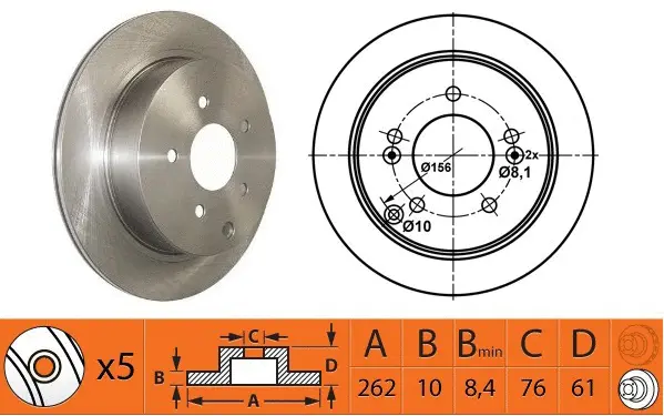 Disque de frein SB BR11123