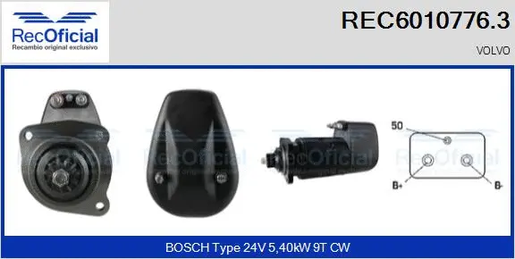 Démarreur RECOFICIAL REC6010776.3