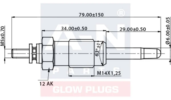 Bougie de préchauffage A-N PARTS A-N077210