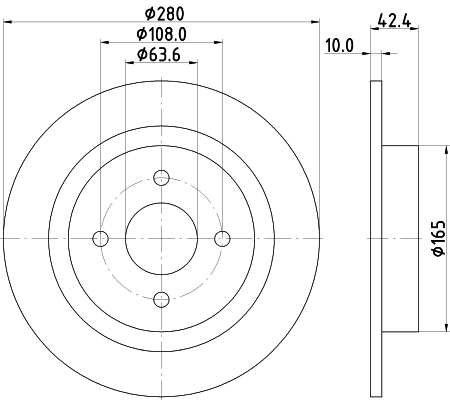 Disque de frein PAGID 54585