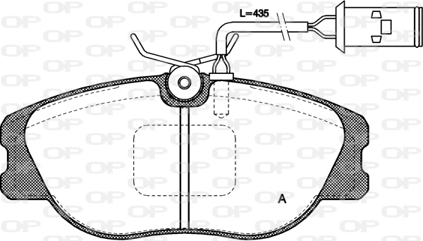 Kit de plaquettes de frein, frein à disque OPEN PARTS BPA0305.02