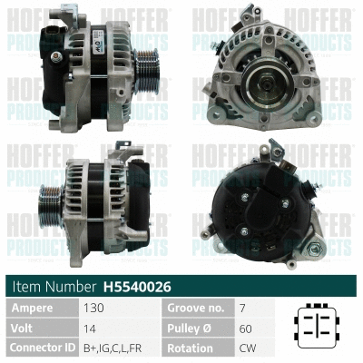 Alternateur HOFFER H5540026