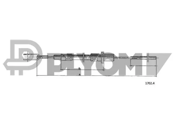 Tirette à câble, commande d'embrayage PLYOM P048150