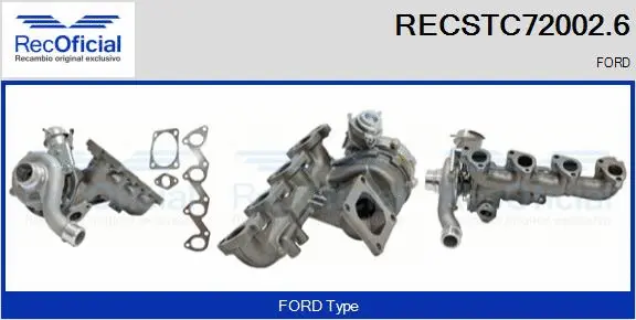 Turbocompresseur, suralimentation RECOFICIAL RECSTC72002.6