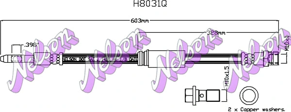 Flexible de frein KAWE H8031Q