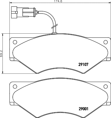 Kit de plaquettes de frein, frein à disque MINTEX MDB2603