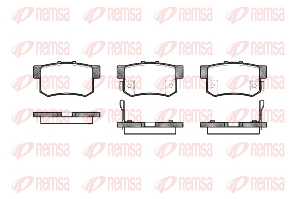 Kit de plaquettes de frein, frein à disque REMSA 0325.12
