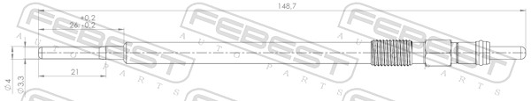 Bougie de préchauffage FEBEST 16642-008