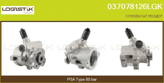 Pompe hydraulique, direction LGK 037078126LGK