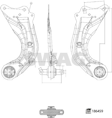 Bras de liaison, suspension de roue SWAG 33 11 0404