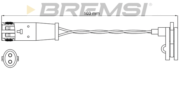 Contact d'avertissement, usure des plaquettes de frein BREMSI WI0631
