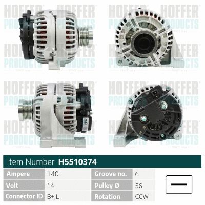 Alternateur HOFFER H5510374