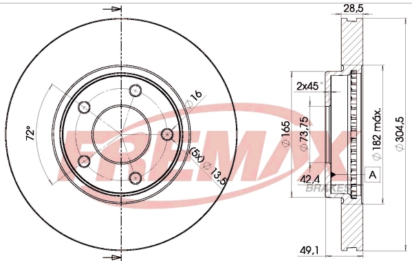 Disque de frein FREMAX BD-0014
