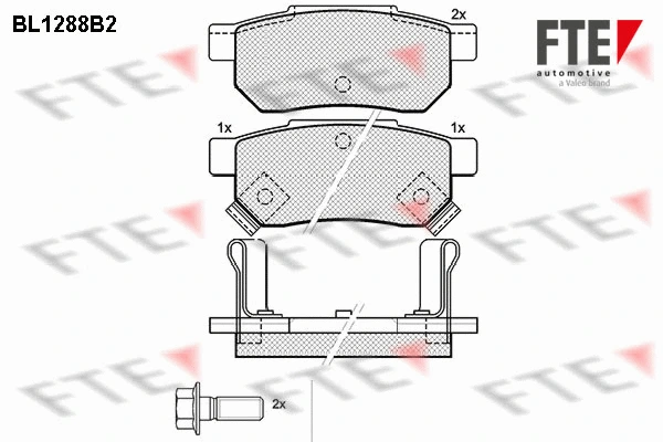 Kit de plaquettes de frein, frein à disque FTE 9010094