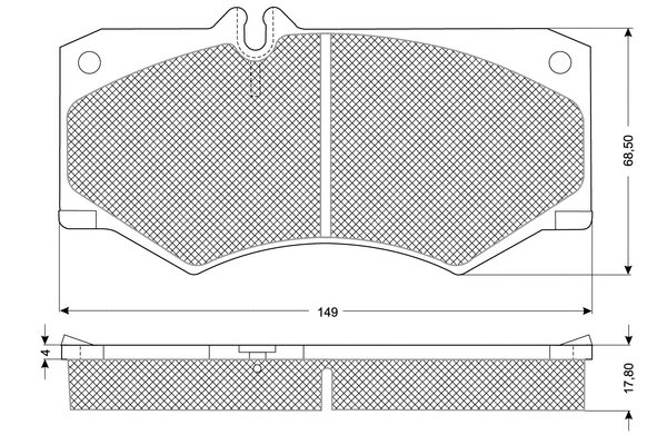 Kit de plaquettes de frein, frein à disque PROCODIS FRANCE PF1020
