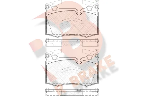 Kit de plaquettes de frein, frein à disque R BRAKE RB1979