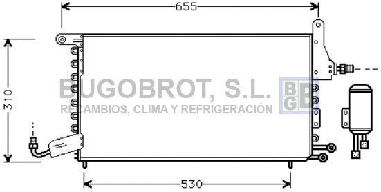 Condenseur, climatisation BUGOBROT 62-ST5026