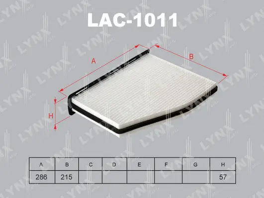 Filtre, air de l'habitacle LYNXAUTO LAC-1011