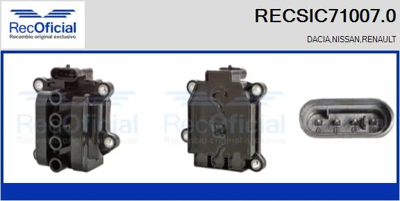 Bobine d'allumage RECOFICIAL RECSIC71007.0