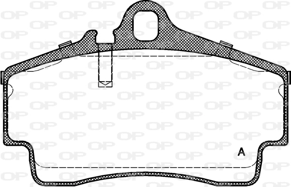Kit de plaquettes de frein, frein à disque OPEN PARTS BPA0654.00